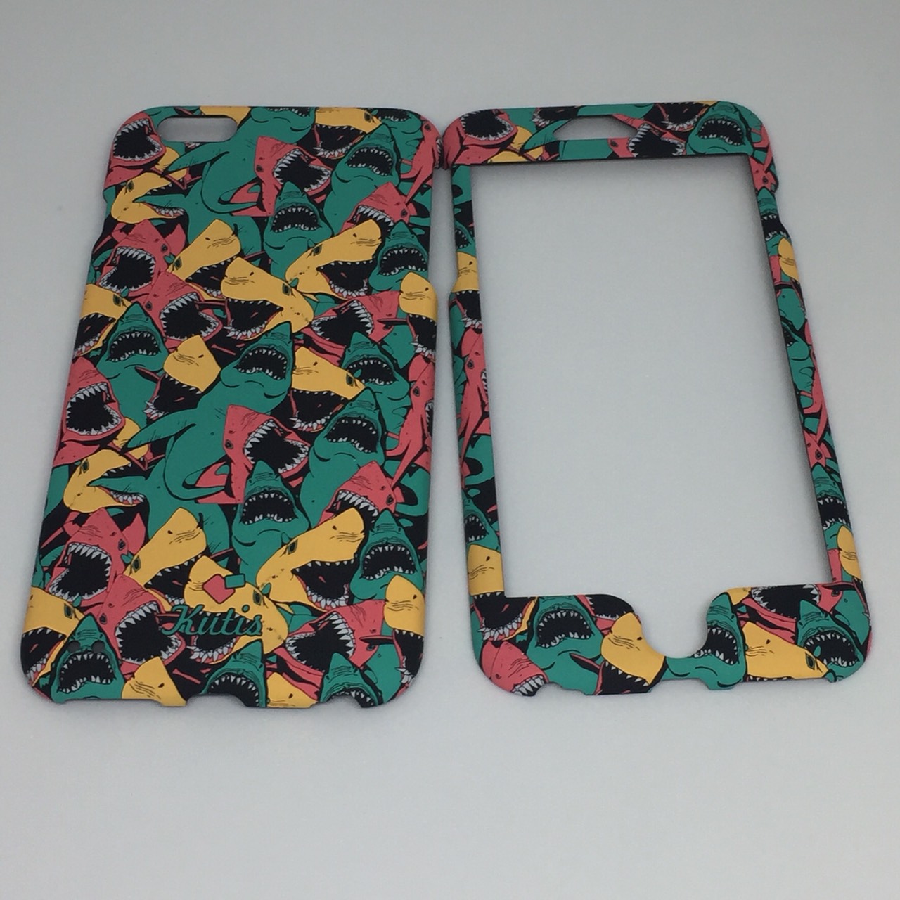 เคสคูทิส (Kutis) ไอโฟน6พลัส,6Sพลัส (ลายฉลามเขียว-แดง)มาใหม่ เคสประกบหน้า-หลัง เคสเรืองแสง เคสลายวินเทจ