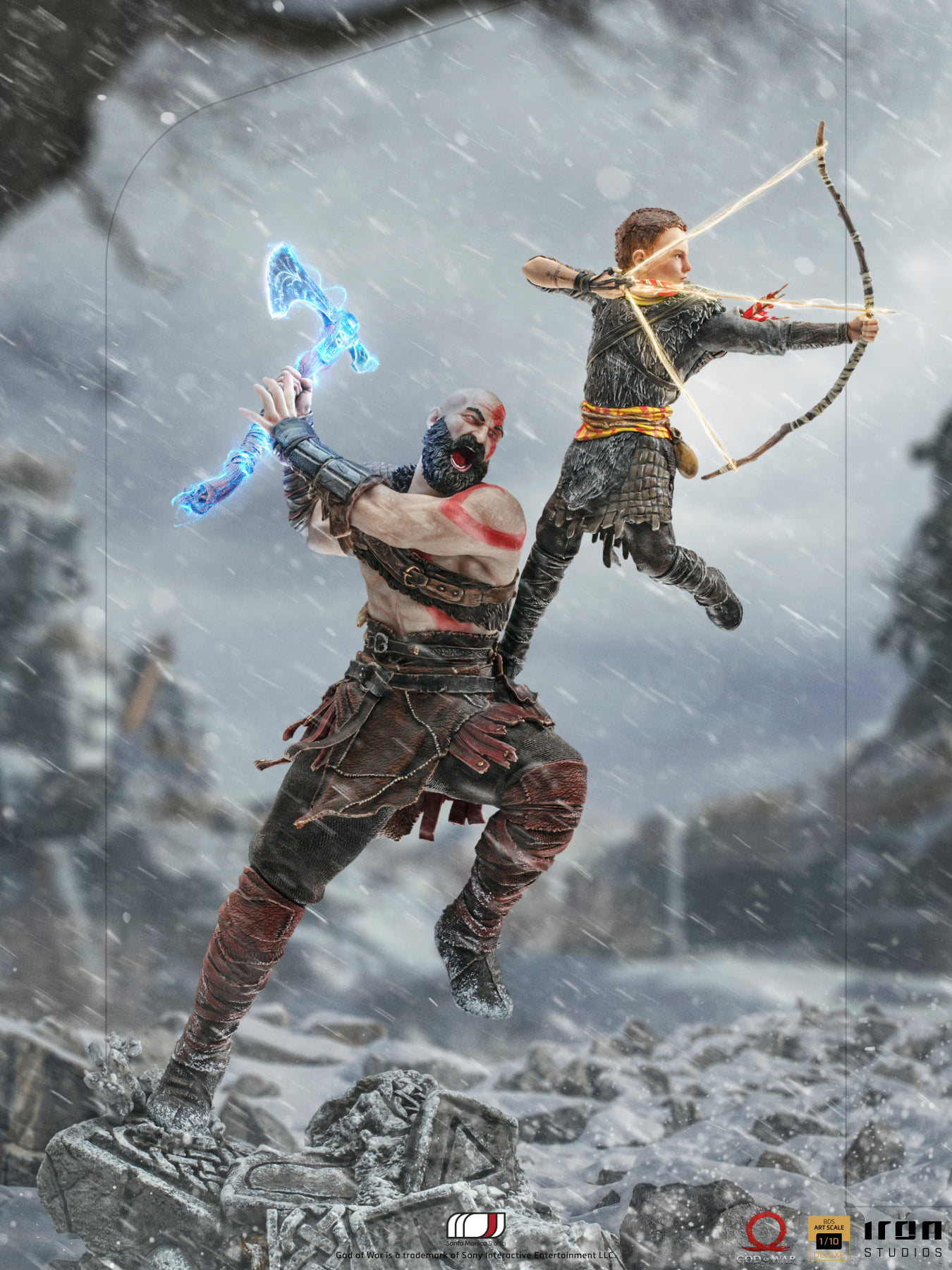 Iron Studios BDS Art Scale 1/10 God of War - Kratos and Atreus