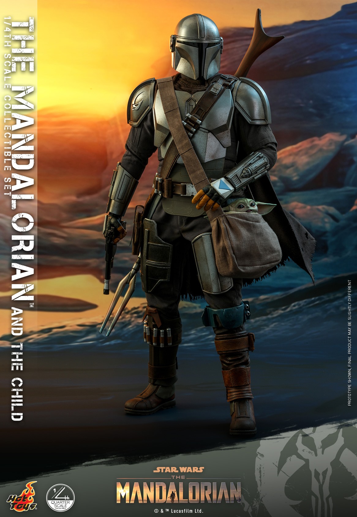 Hot Toys QS016 1/4 Star Wars™ The Mandalorian™ - The Mandalorian & The Child