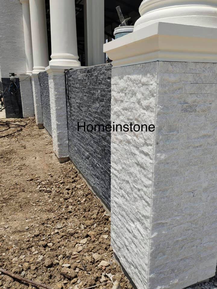 หินประดับตกแต่ง crystal black and white ขนาด 5x20