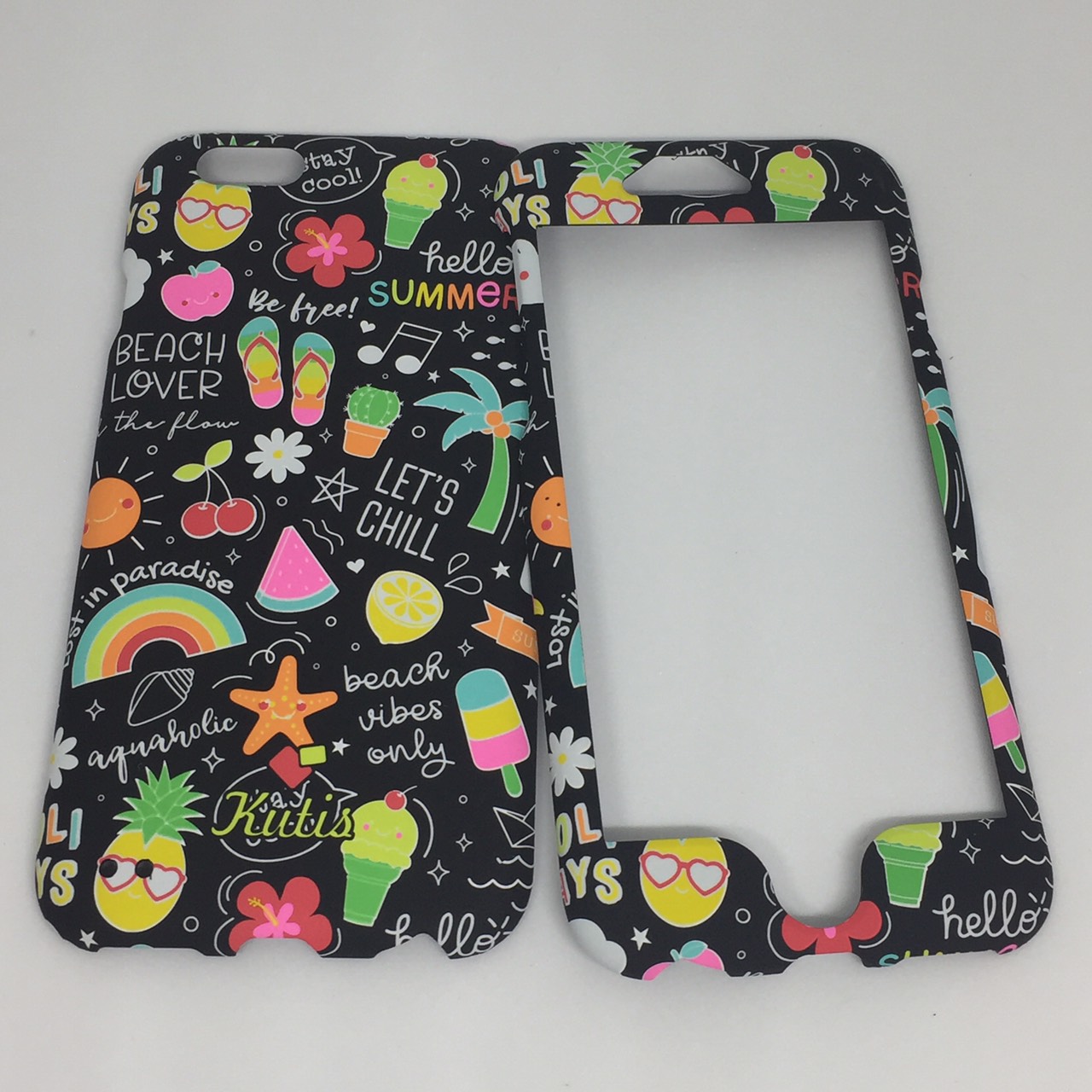 เคสคูทิส(Kutis)ไอโฟน6,6S(ลายHello Summer)มาใหม่ เคสประกบหน้า-หลัง เคสเรืองแสงเคสลายวินเทจ ร้านSuperhero Klongthom