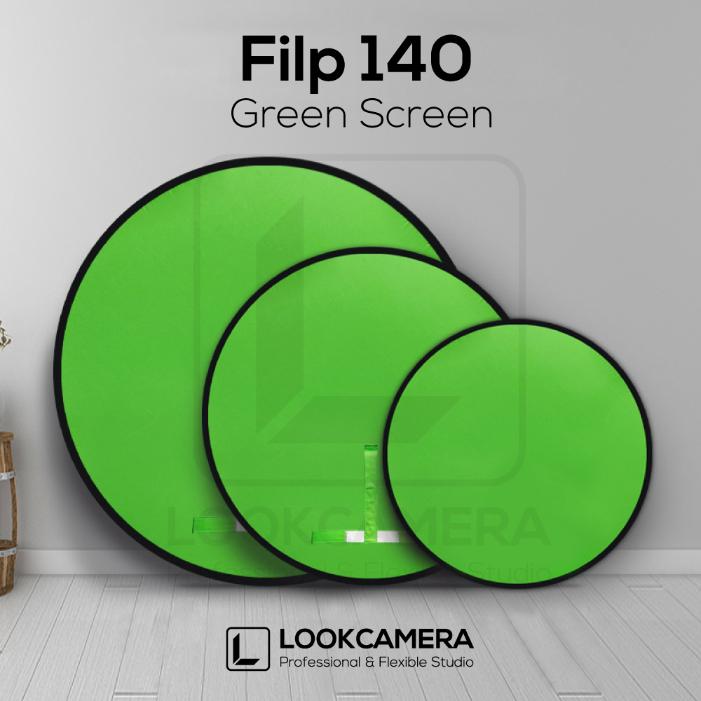 ฉากพับได้ FLIP140 GREEN SCREEN ขนาด 140 ซม สำหรับแขวนกับพนักพิง เก้าอี้ ประหยัดพื้นที่ Streaming