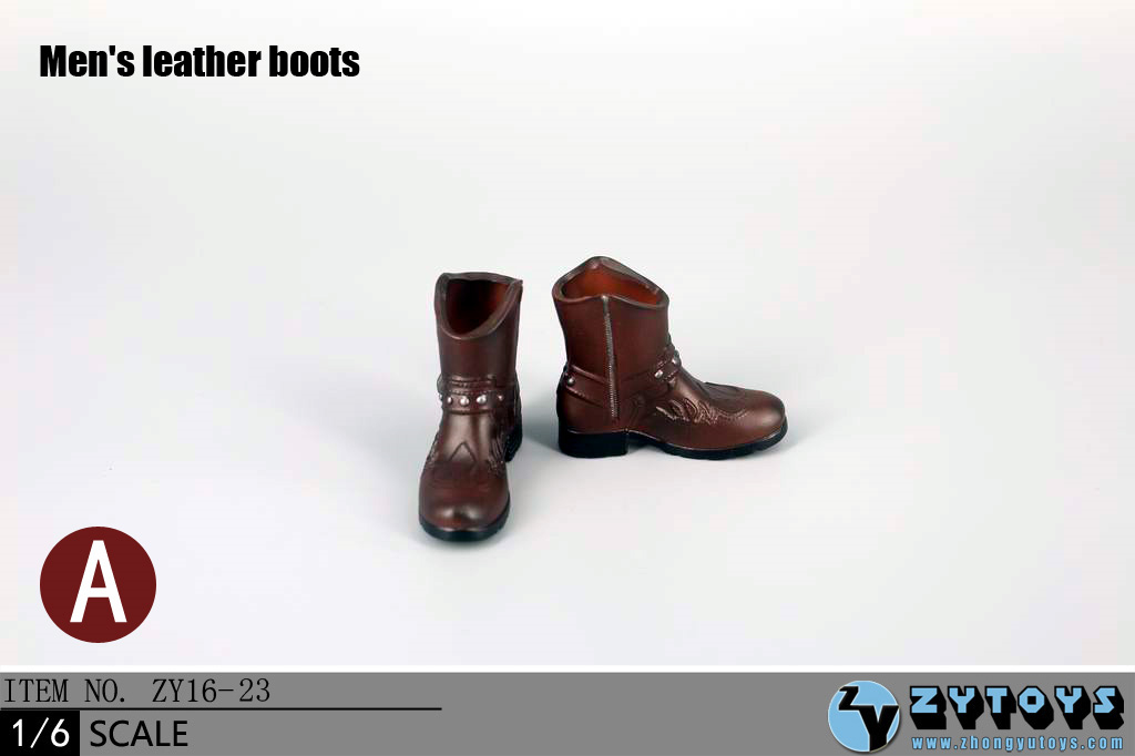 ZY Toys ZY16-23A Men's Leather Boots Black