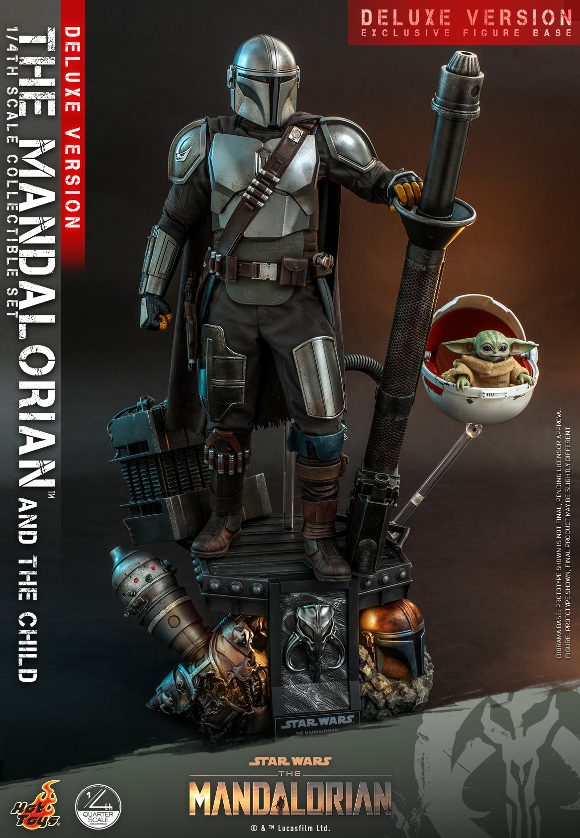 Hot Toys QS017 1/4 Star Wars™ The Mandalorian™ - The Mandalorian & The Child (Deluxe Version)