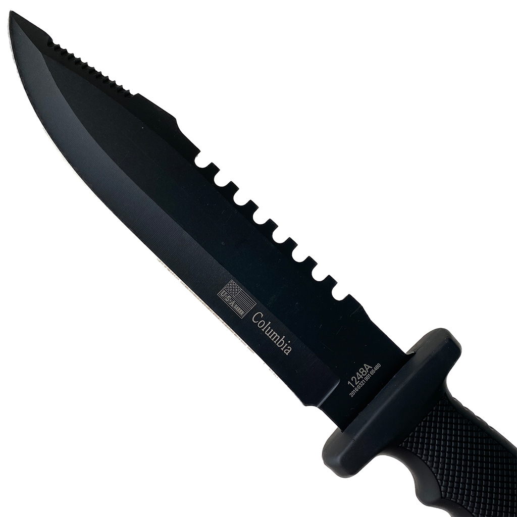 มีดใบตาย Columbia 1248A ยาว 12.5 นิ้ว (32 ซม.) พร้อมปลอกมีดพลาสติก ABS สำหรับเก็บมีด