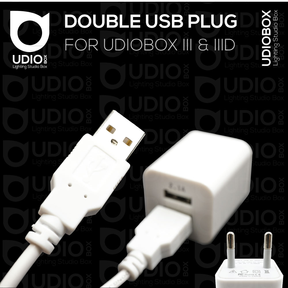 Double USB Plug ปลั๊กสำหรับเสียบใช้ไฟบ้านแบบ 2 ช่อง สำหรับ UDIOBOX III & IIID
