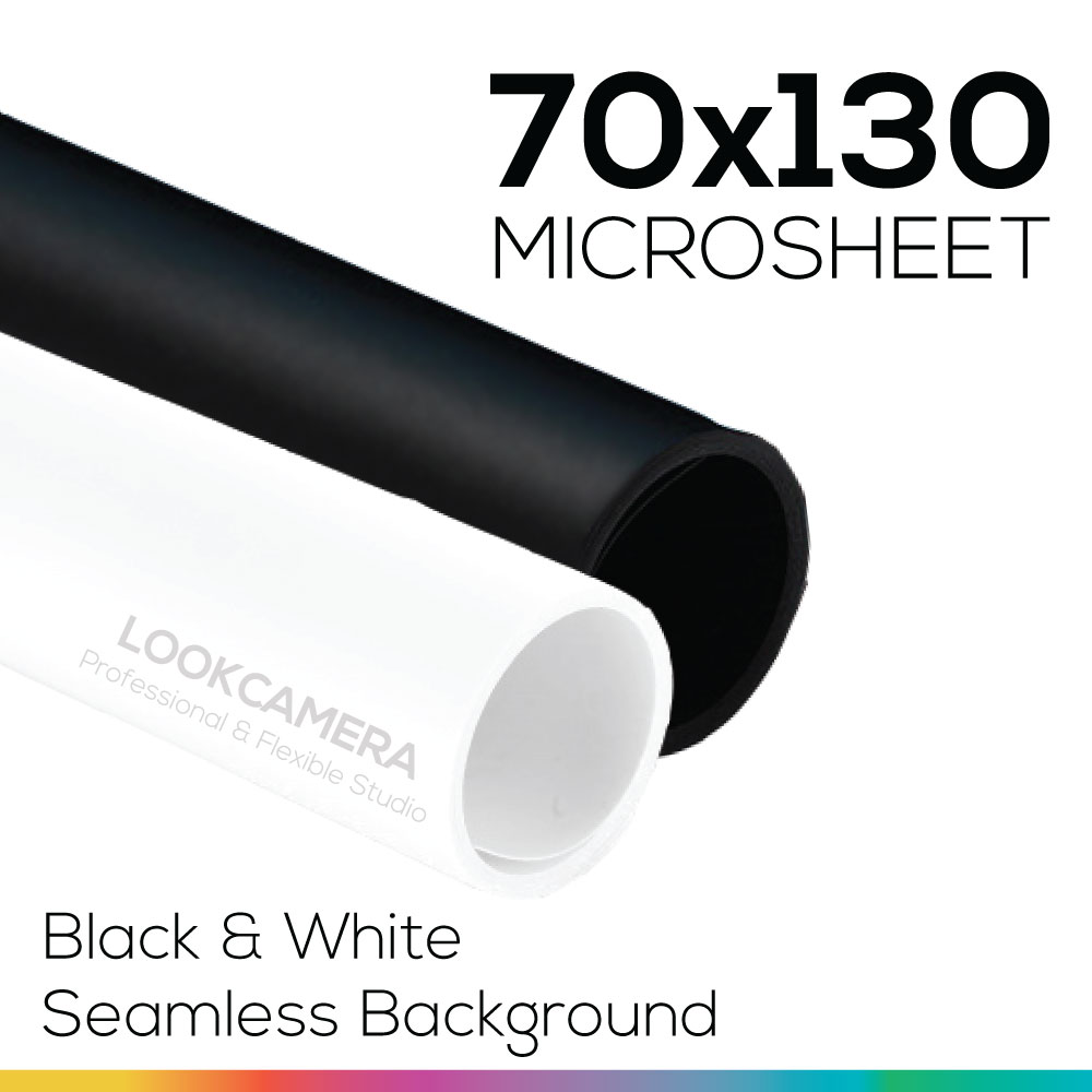 Black & White 70x130 cm ชุดคู่เริ่มต้น แผ่นไมโครชีทสีขาวและดำของแท้