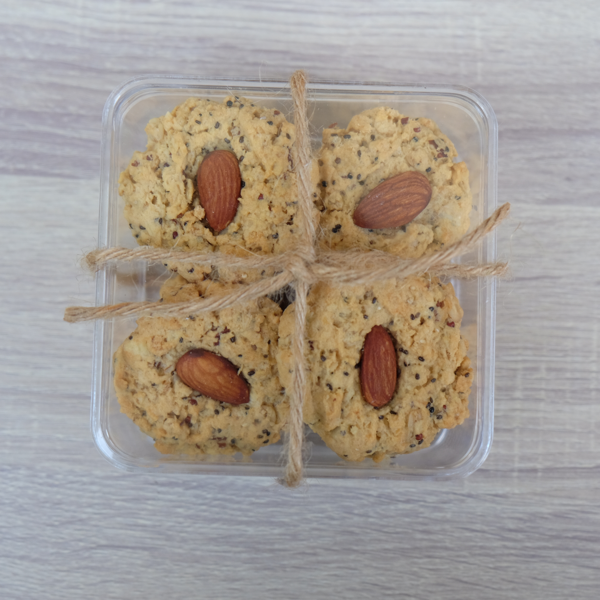 🍪 🌾🌰ALMOND OATMEAL COOKIES 🎅 🎄คุ้กกี้อัลมอนด์ข้าวโอ๊ต - CKH บรรจุกล่องใส #ของขวัญปีใหม่ #คุ้กกี้เพื่อสุขภาพ #แคลรอรี่ต่ำ