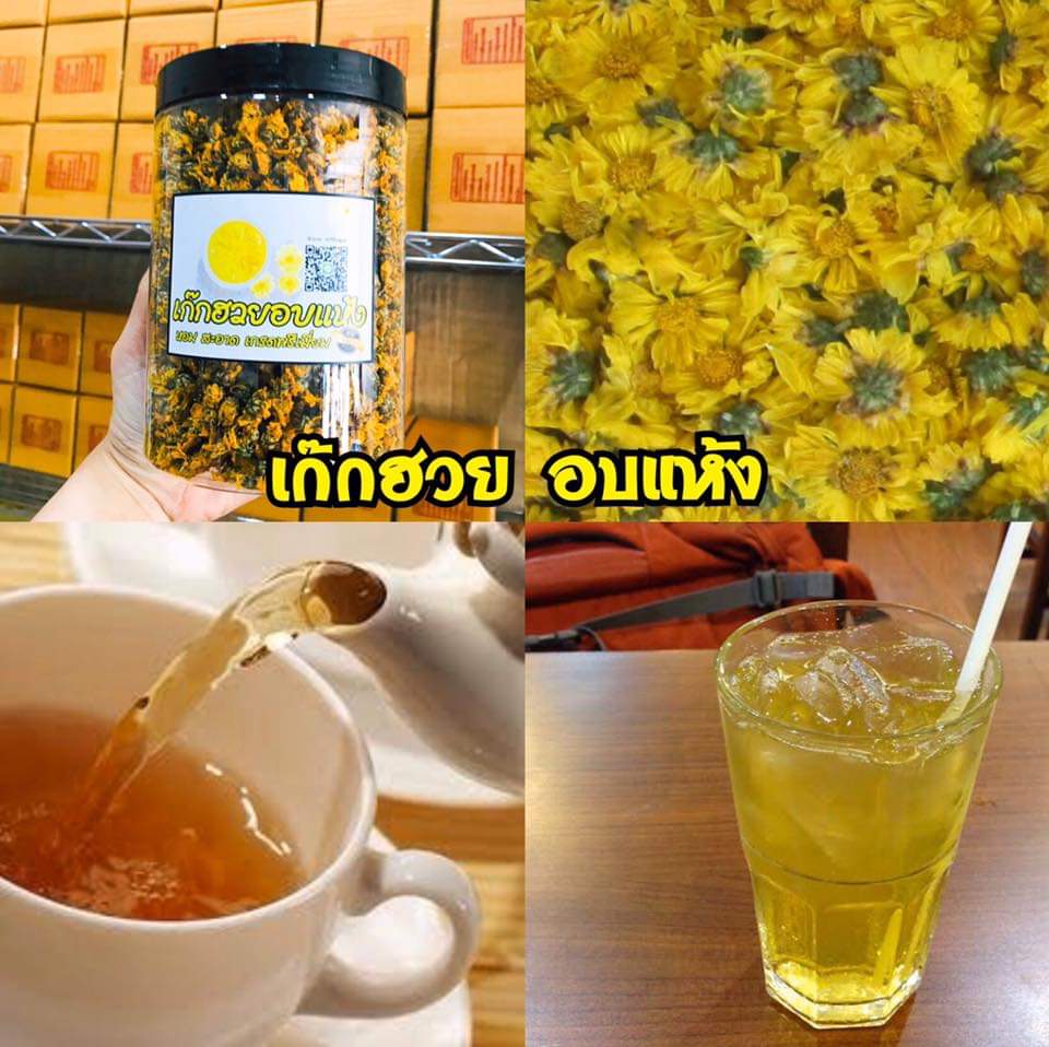 เก๊กฮวยแท้ 100% ต้ม 3 นาที ได้ชาเก็กฮวยหอมๆ ดอกเก็กฮวยอบแห้ง ดอกเก๊กฮวย ดอกเก็กฮวยแห้ง เก็กฮวย