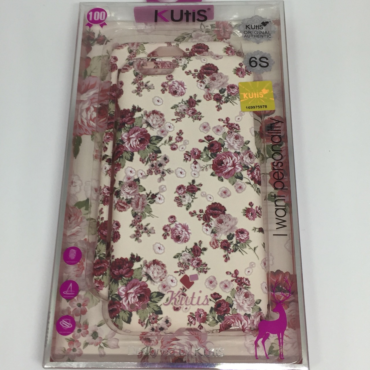 เคสคูทิส (Kutis) ไอโฟน6,6S(ลายดอกไม้new)เรืองแสง มาใหม่