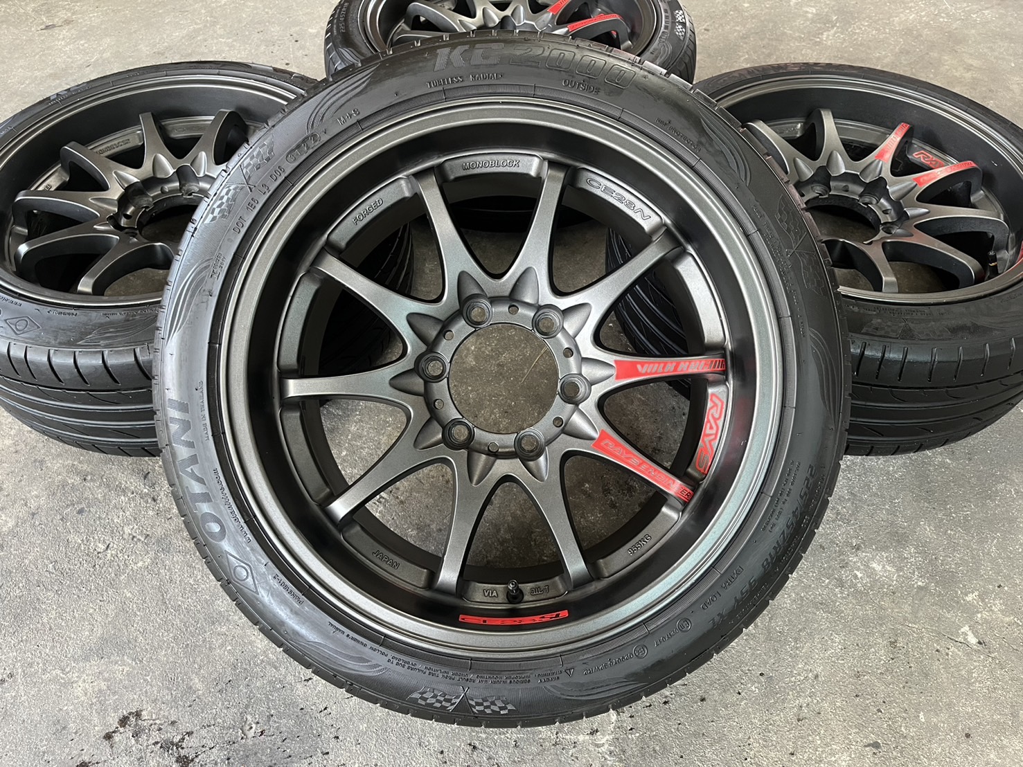 ✨ล้อแม็กแต่ง 6รู139✨CE28N (งาน TAM) ขอบ 18 สีเทา พร้อมยาง 225-45-18 OTANI💥ปี 22💥