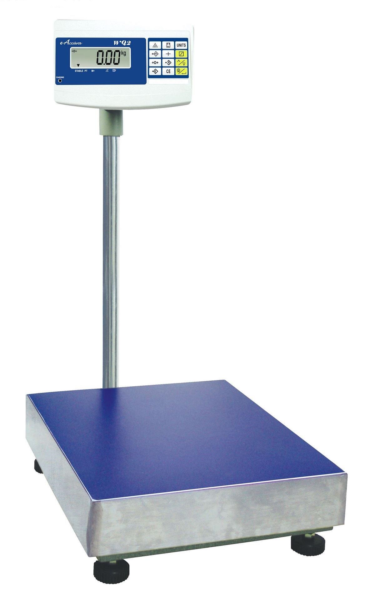 เครื่องชั่งดิจิตอลวางพื้น ตรา E-ACCURA รุ่น WQ2 แท่นชั่ง 30*40 ซม. พิกัด 100 กก.