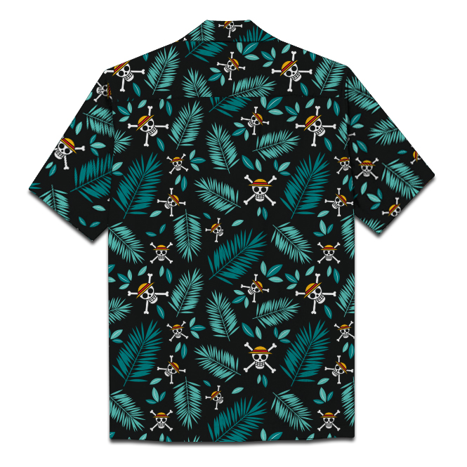 เสื้อฮาวายวันพีซ Hawaii shirt One Piece Icon ลายใบไม้