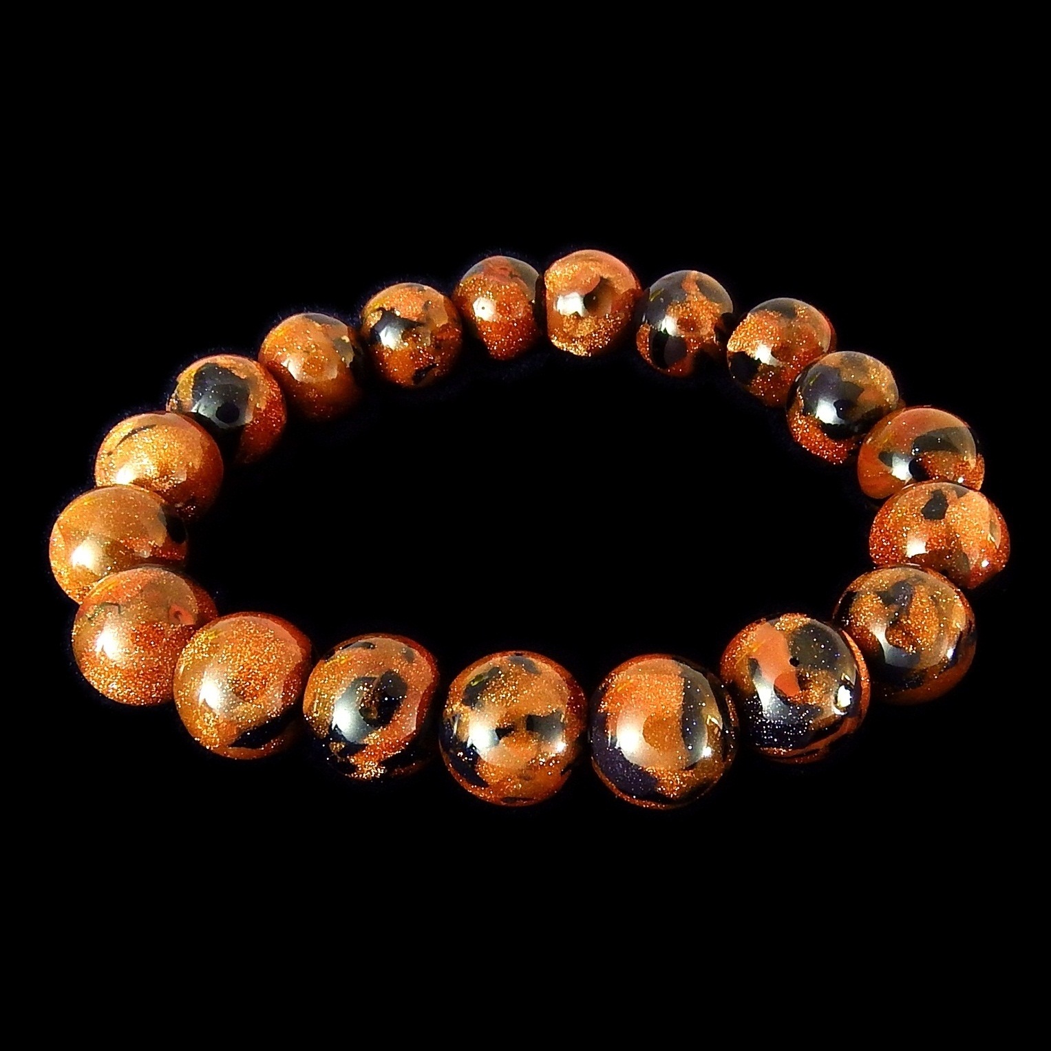 สร้อยข้อมือลูกปัดหินลายเสือ เสริมโชคลาภ การแข่งขัน แก้ปีชง/ 10 mm.