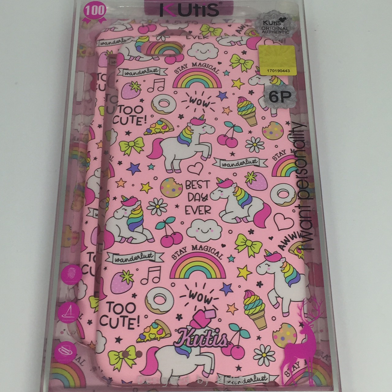 เคสคูทิส(Kutis)ไอโฟน6พลัส,6Sพลัส(ลายยูนิคอร์นอวบWOW)มาใหม่ เคสประกบหน้า-หลัง เคสเรืองแสง เคสลายวินเทจ ร้านSuperhero Klongthom