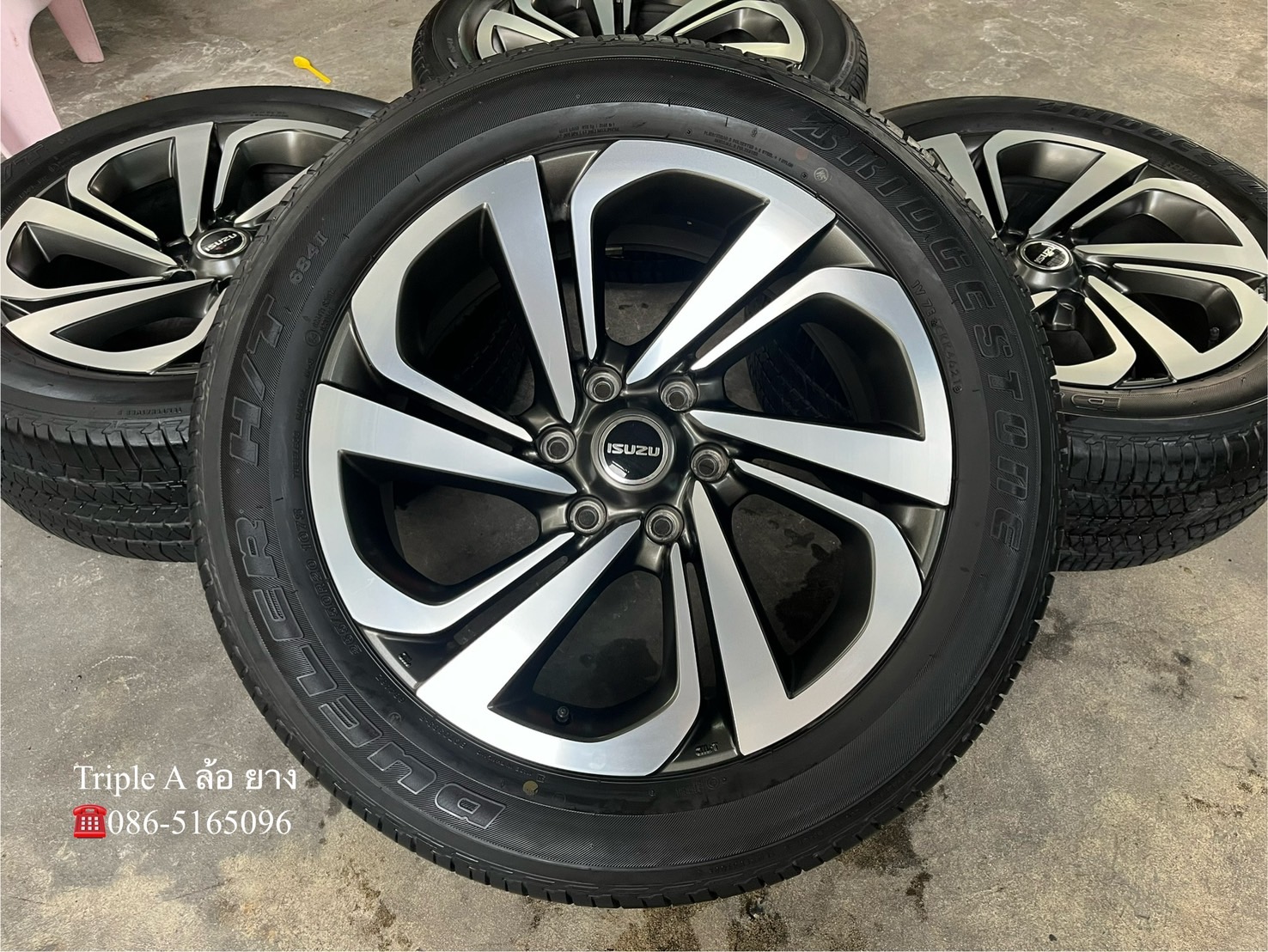 ✨ล้อแม็ก✨ISUZU MU-X ขอบ 20 เทาหน้าเงา พร้อมยาง 265-50-20 Bridgestone♨️ปลายปี 21♨️