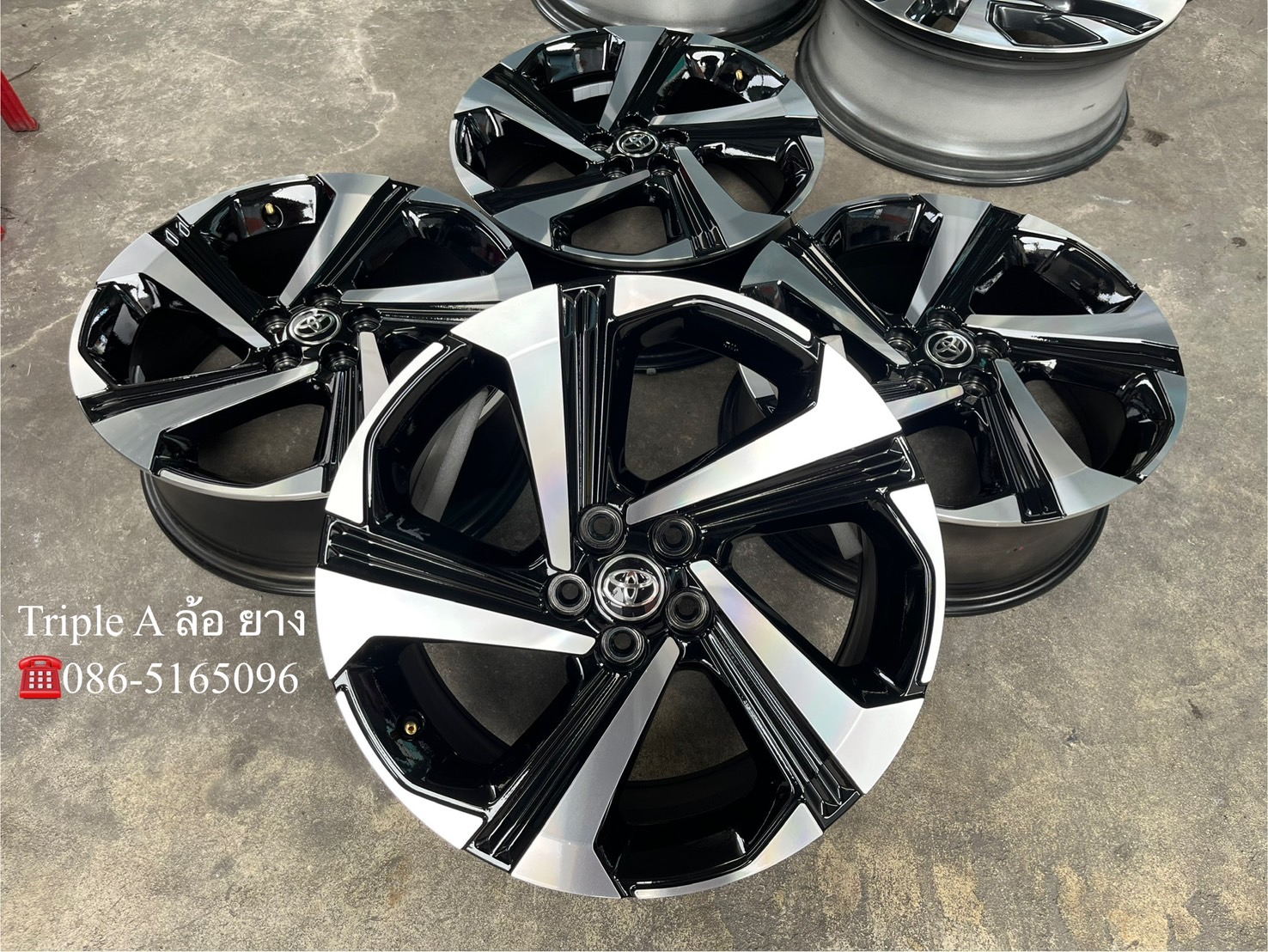 ✨ล้อแม็กป้ายแดง✨5รู100✨Toyota Yaris Cross รุ่นใหม่ล่าสุด ขอบ 17 ดำหน้าเงา💖สวยกริ๊บ💖
