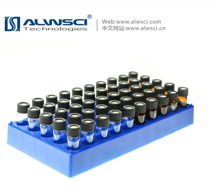 4ml PP Vial Rack ที่วางหลอด 50 ช่อง สำหรับ GC/HPLC vial