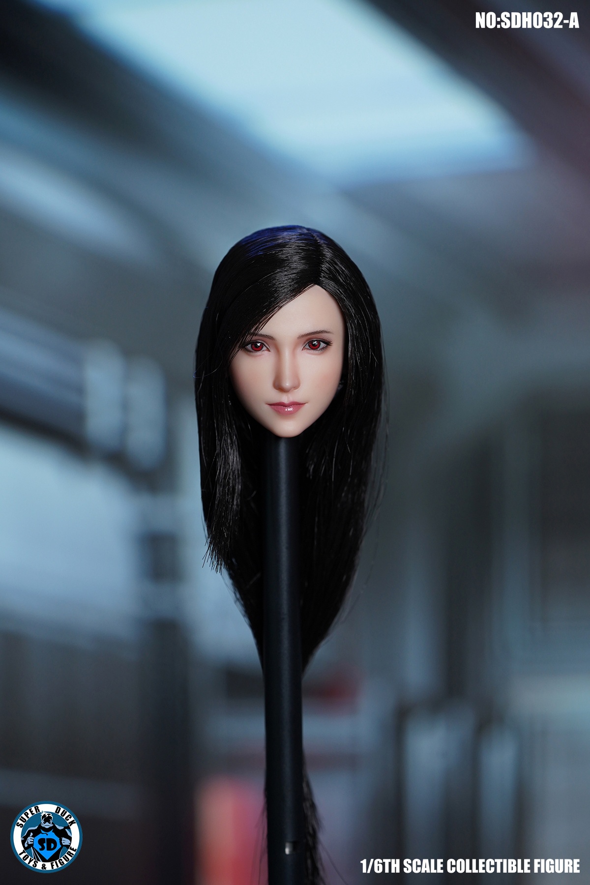 SUPER DUCK SDH032A 1/6 Long Black Female Headsculpt