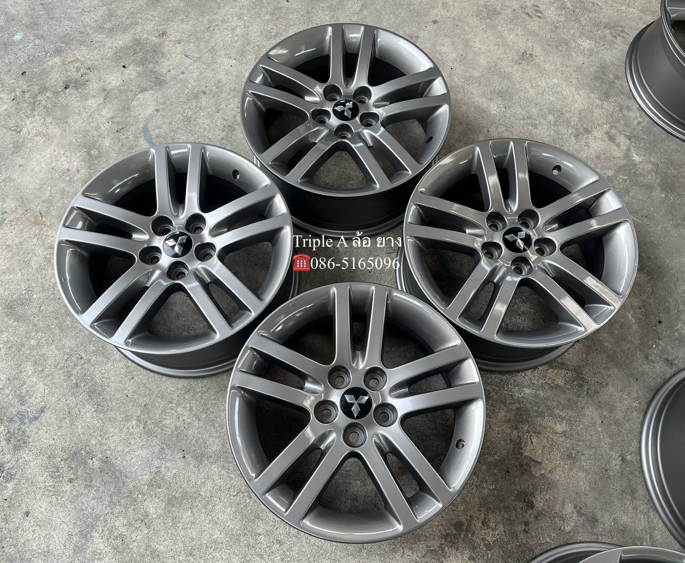 ✨ล้อแม็ก 5รู114✨Mitsu Spacewagon ขอบ 17 สีเทา💖สวยกริ๊บ💖