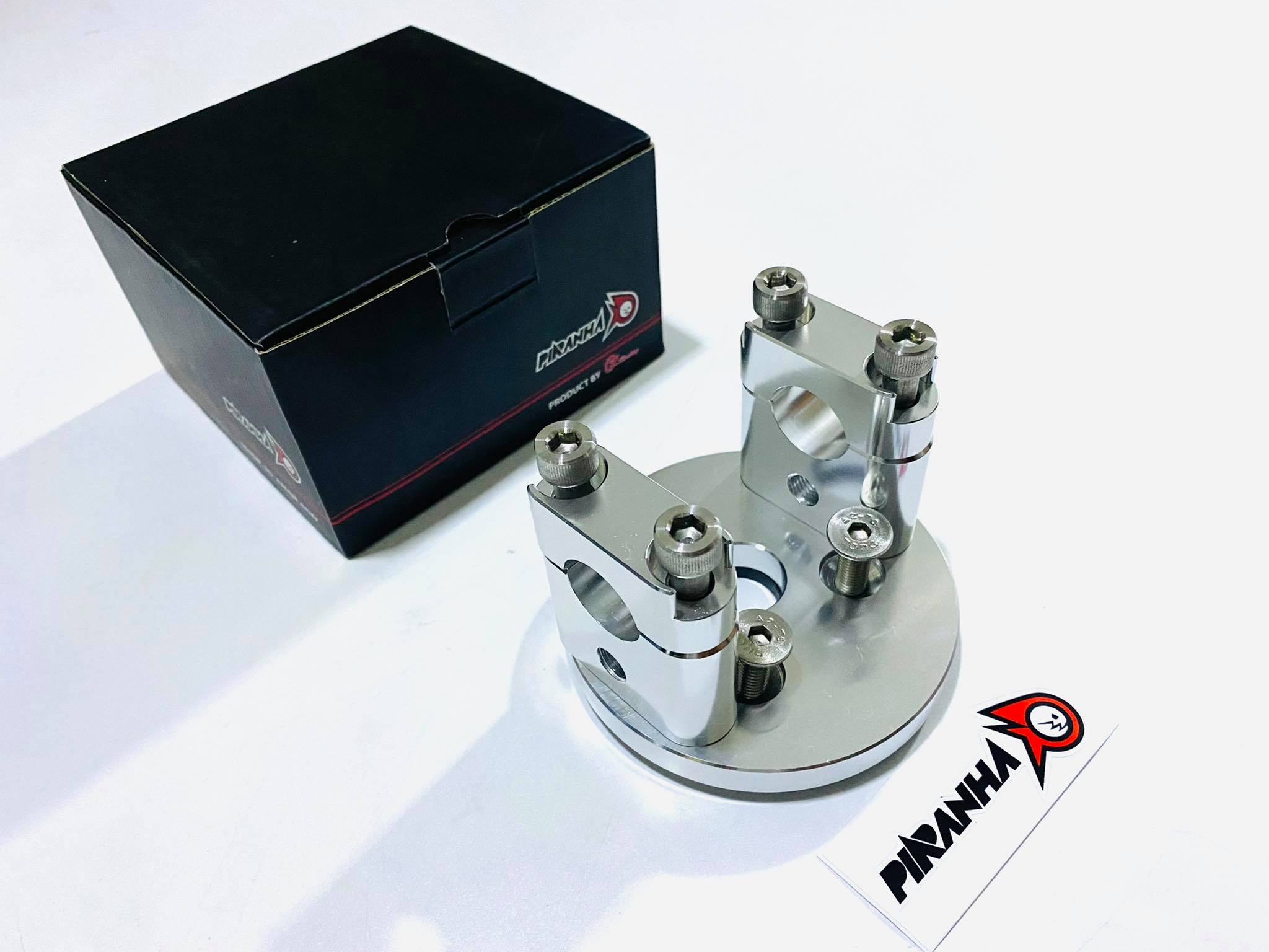 แผงคอc70 CNC STEED CUB แป้นดำ+ตุ๊กตา สีชุบ