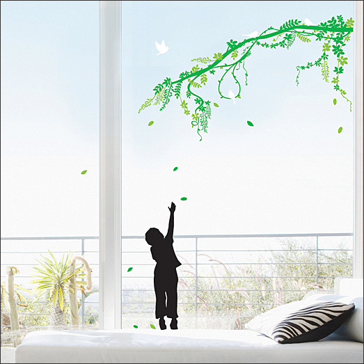 PS-58183 Wall/Window Sticker TREE & BOY 50x70 cm