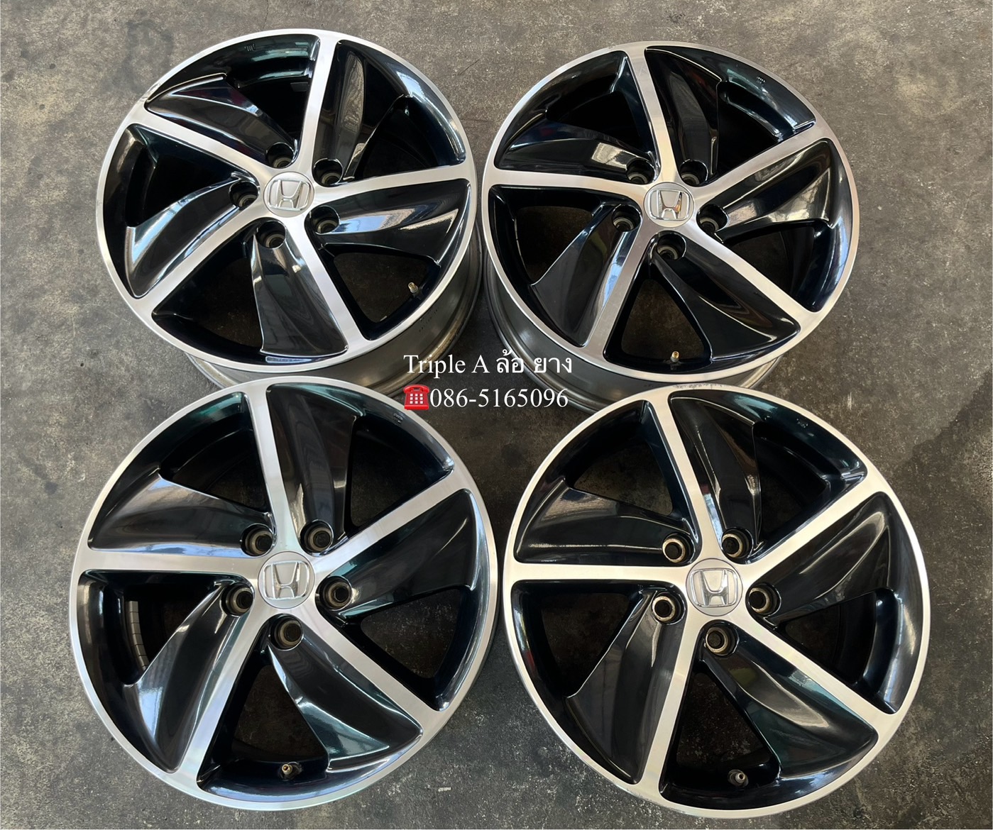 ✨ล้อแม็ก 5รู114✨Honda HRV ตัวท็อป ขอบ 17 ดำหน้าเงา