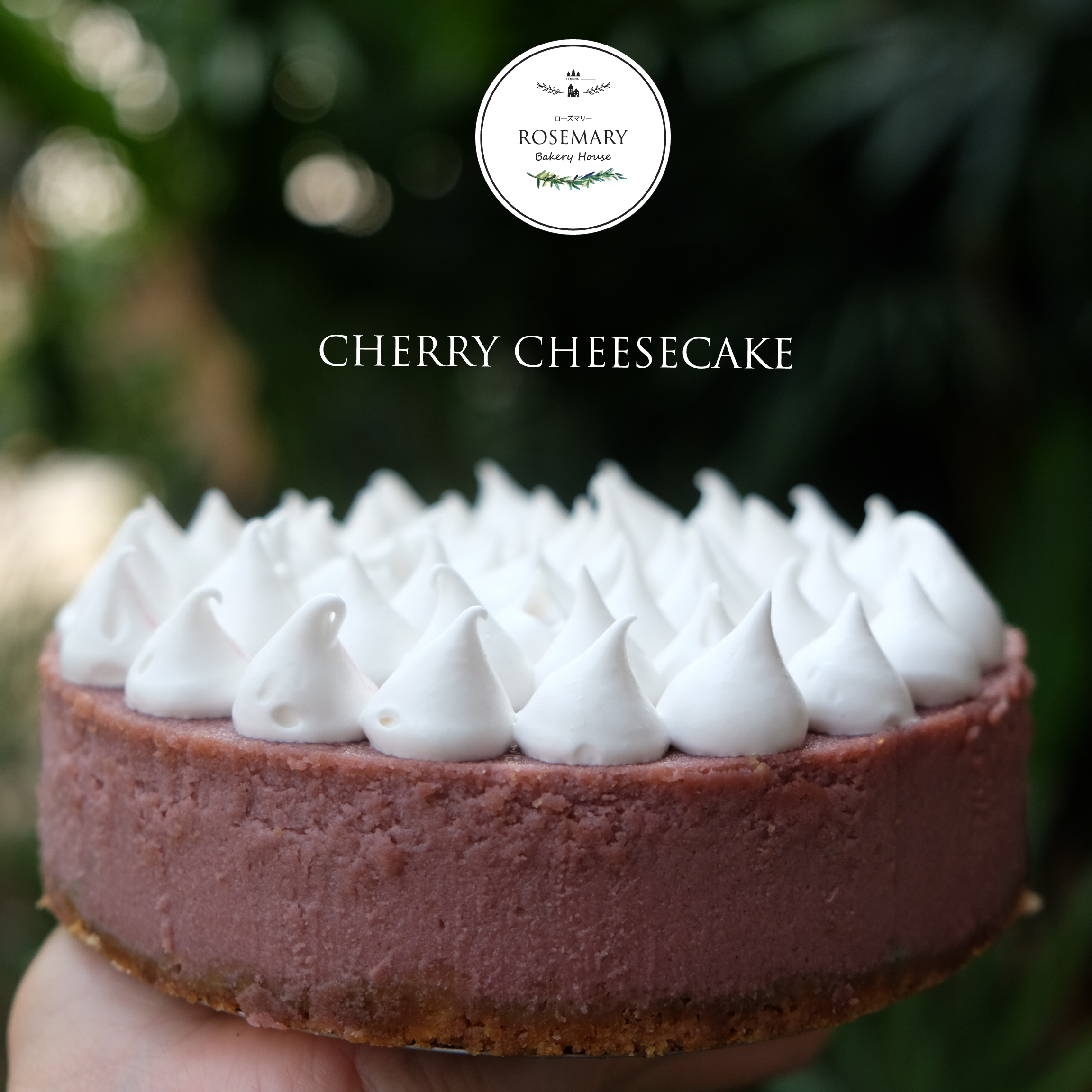 เชอร์รี่ชีสเค้ก (ขนาด 2 ปอนด์) / Cherry CheeseCake (2 Pound / 7'' x 7")