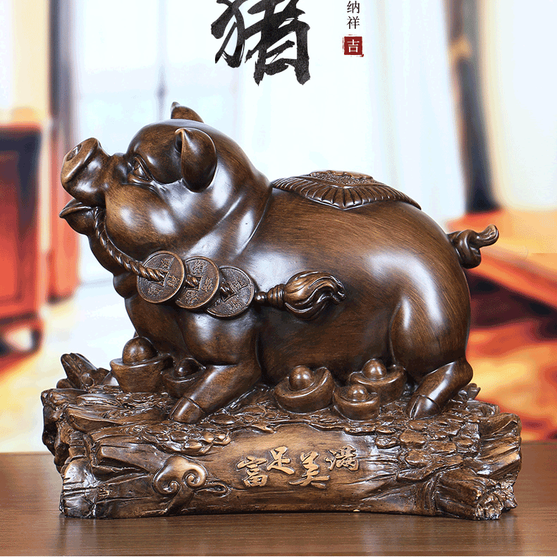 หมูมงคลอุดมสมบูรณ์ กินใช้ไม่มีหมด เครื่องประดับปรับฮวงจุ้ยเสริมความมั่งคั่งร่ำรวย