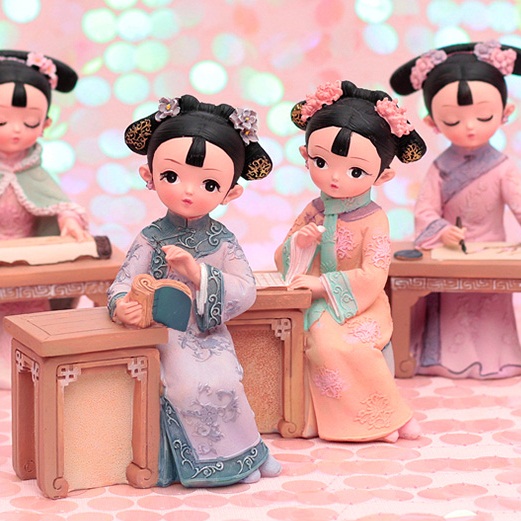 ตุ๊กตาปูนปั้นลงสีสวยงาม ของที่ระลึกจากหางโจวเจ้อเจียง