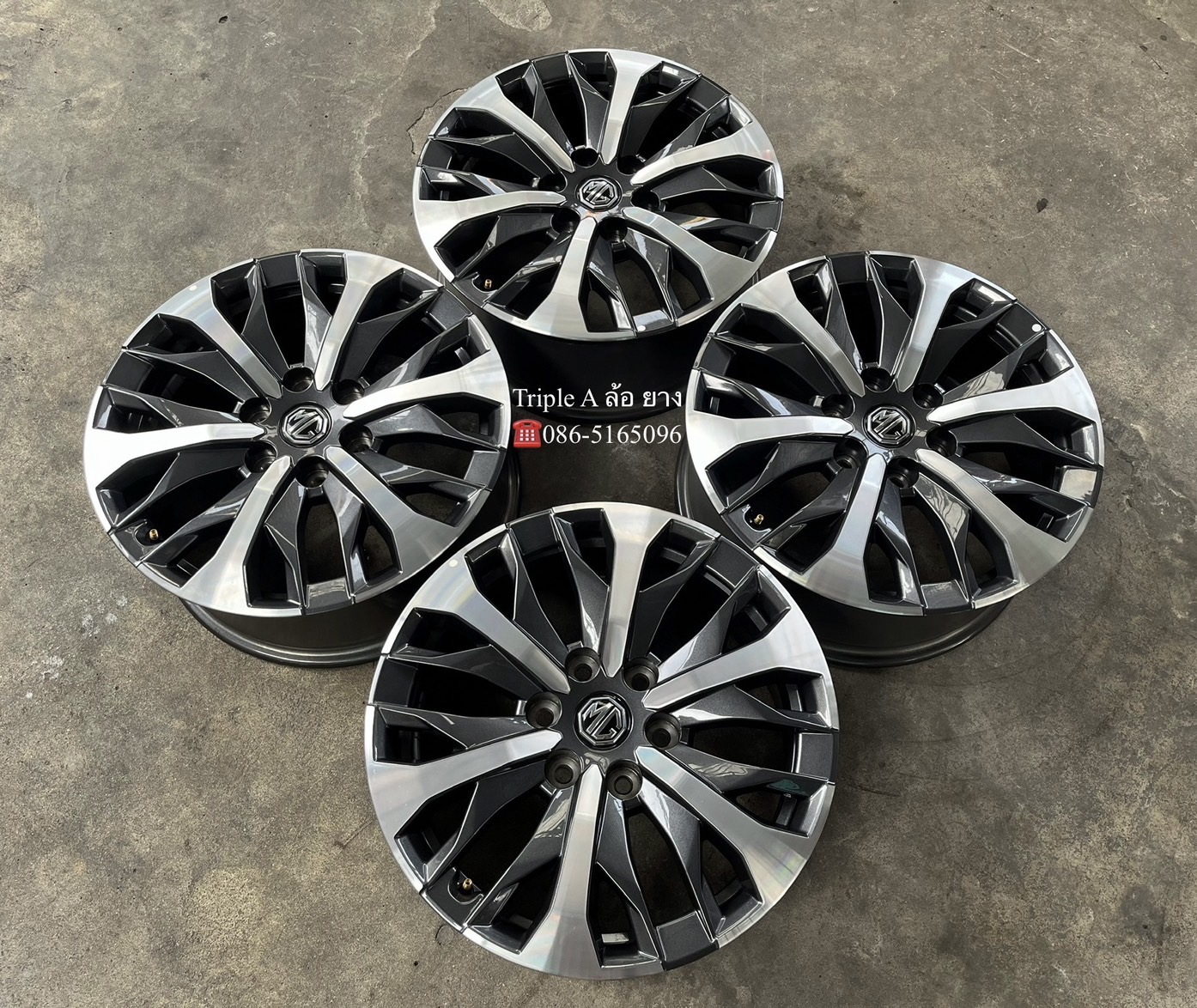 ✨ล้อแม็กป้ายแดง✨6รู130 MG Extender รุ่นใหม่ ขอบ 18 เทาหน้าเงา💖สวยกริ๊บ💖