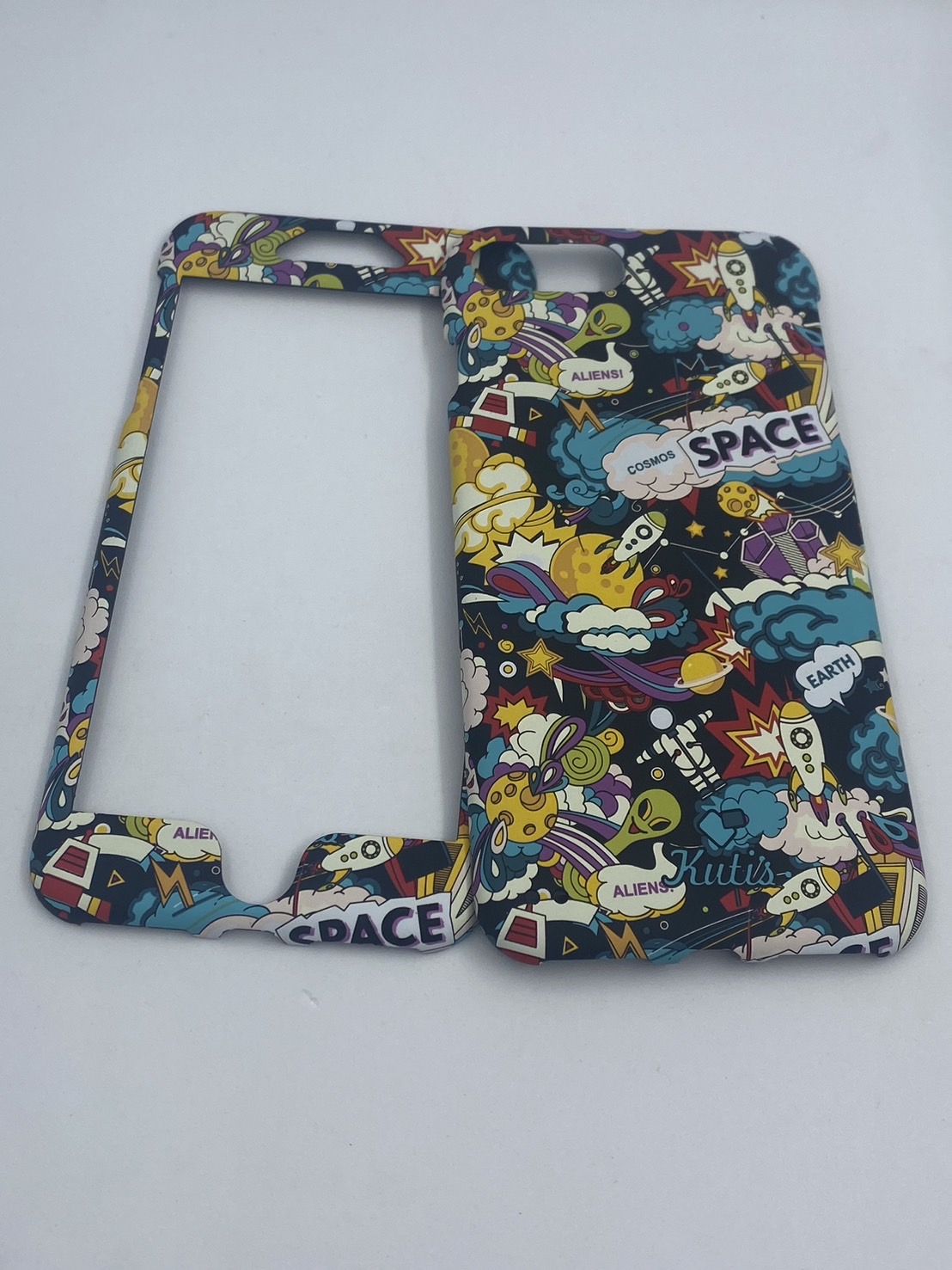 เคสคูทิส(Kutis)เคสไอโฟน7พลัส,8พลัส(ลายSPACE)มาใหม่ เคสประกบหน้า-หลัง เคสเรืองแสง เคสลายวินเทจ ร้านSuperhero Klongthom