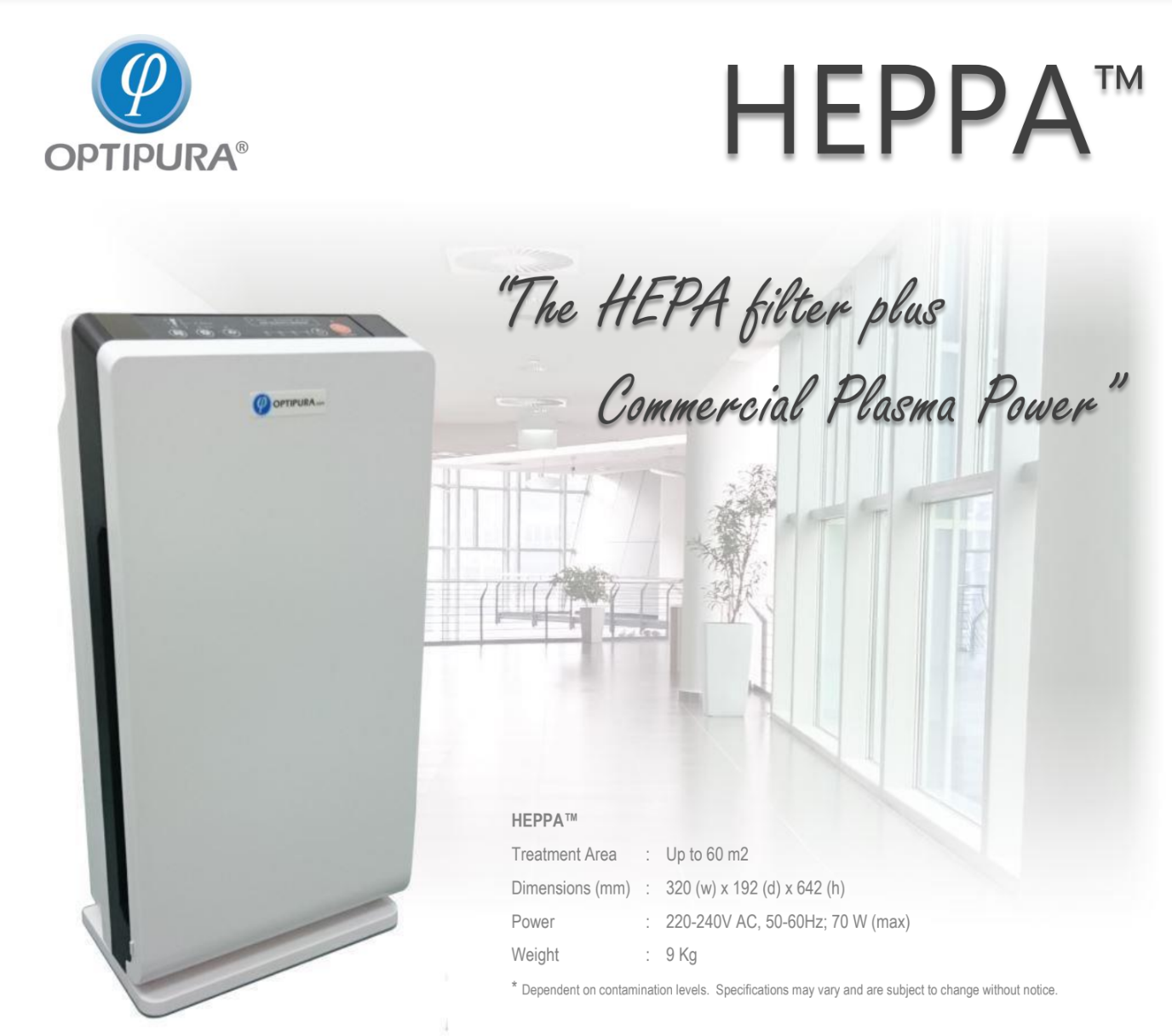 เครื่องฟอกอากาศ ห้องปฏิบัติการแลบ กรองอนุภาคระดับ PM2.5 HEPA filter removes >99% of PM2.5