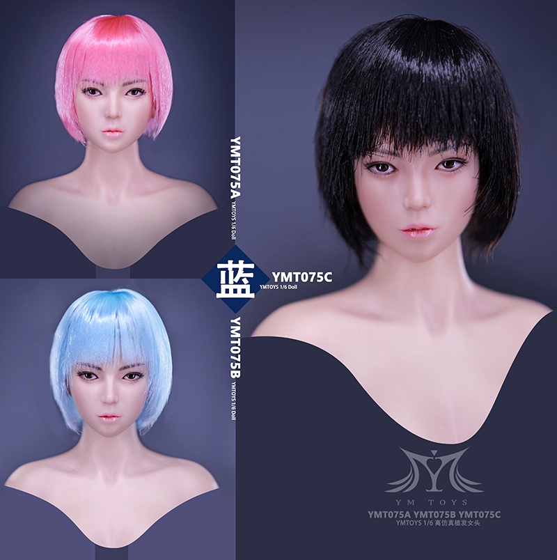 YMTOYS YMT075 1/6 Cool Girl Headsculpt Blue