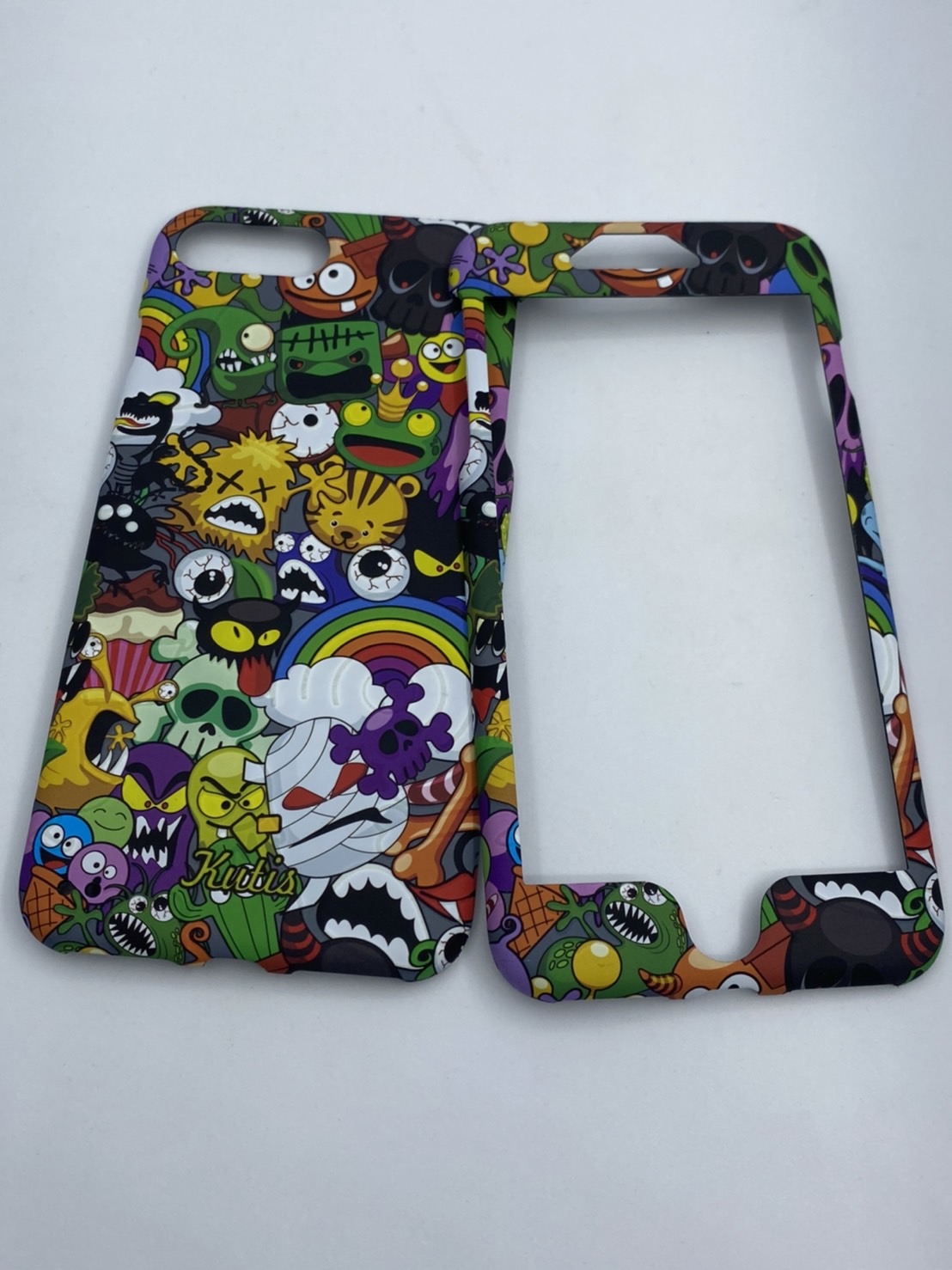 เคสคูทิส(Kutis)เคสไอโฟน7พลัส,8พลัส(ลายรวมมอนส์เตอร์)มาใหม่ เคสประกบหน้า-หลัง เคสเรืองแสง เคสลายวินเทจ ร้านSuperhero Klongthom