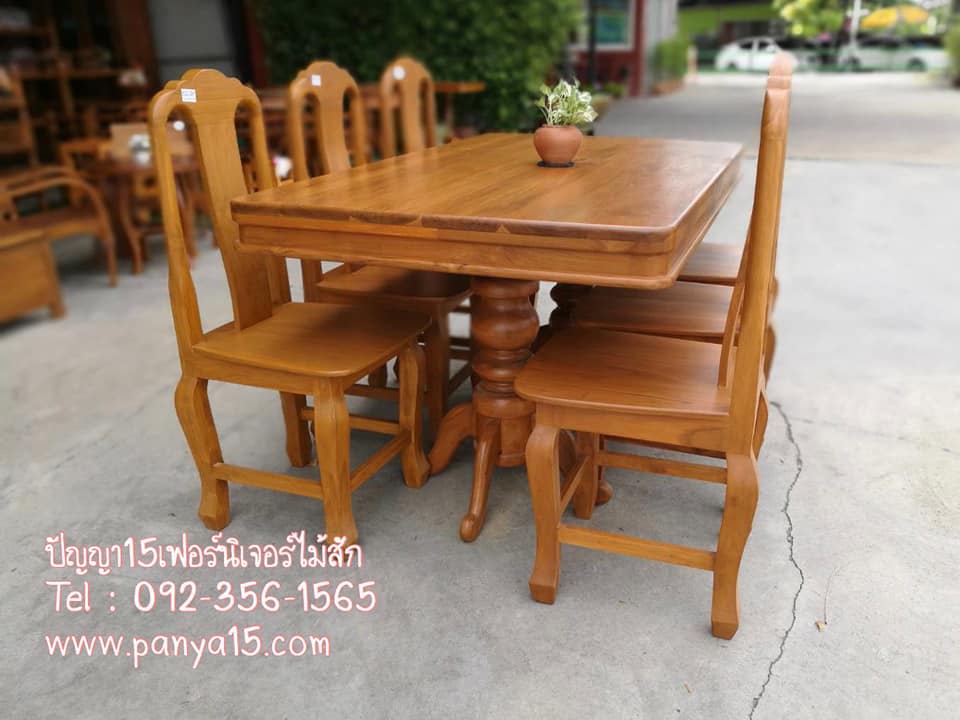 โต๊ะอาหาร6ที่ไม้สัก