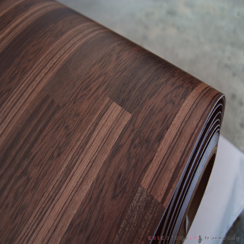 พีวีซีปูพื้น ลายไม้น้ำตาลเข้มดำ layer – dark brown JP-006 หน้ากว้าง 100 ซม หนา 0.6 มม ยาวเมตรละ