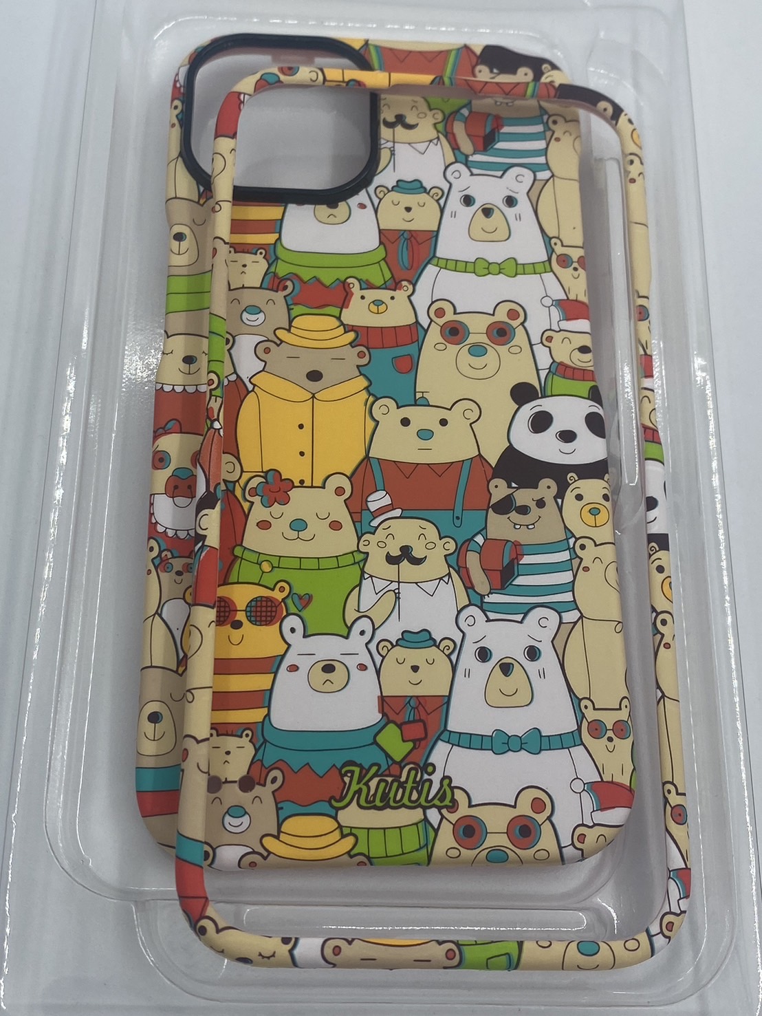 เคสคูทิส(Kutis)เคสไอโฟน14G(ลายหมีหมู่)มาใหม่ เคสประกบหน้า-หลัง เคสเรืองแสง เคสลายวินเทจ ร้านSuperhero Klongthom