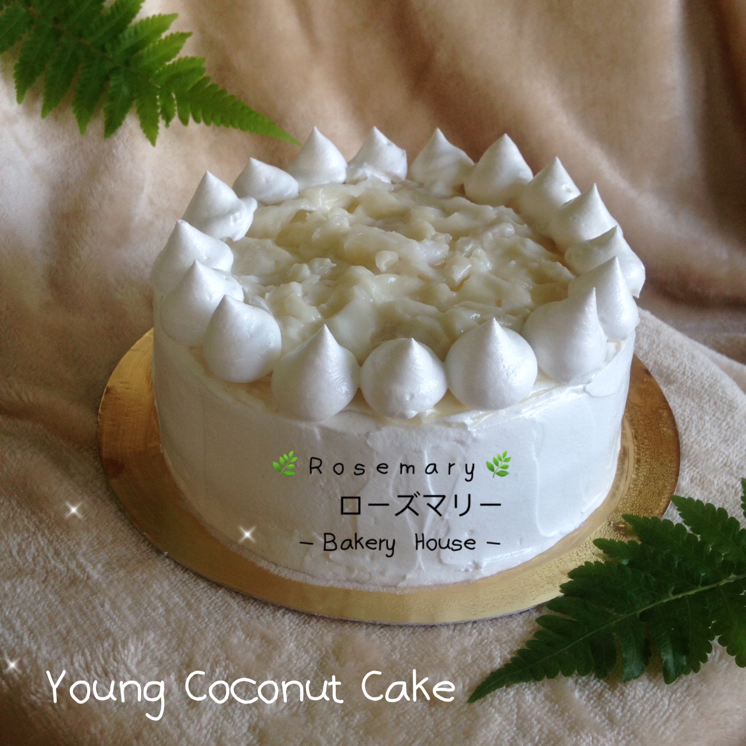 🌴เค้กมะพร้าวอ่อน🌴 (1 ปอนด์) Young Coconut Cake (1 Pound / 6" x 6")