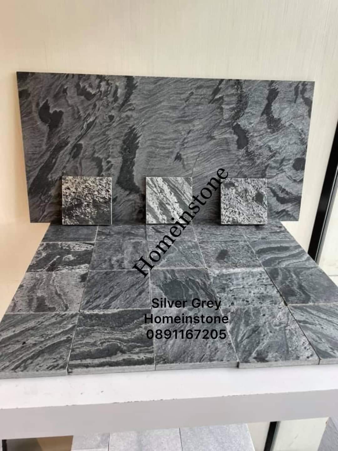 Silver Grey หินธรรมชาติสำหรับปูสระว่ายน้ำ พื้น/ผนัง ห้องน้ำ ทางเดิน