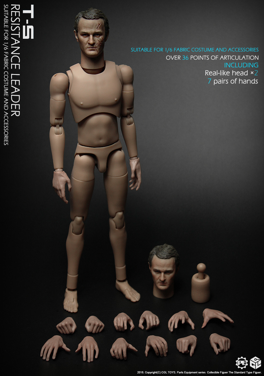 CGLTOYS PE03 Terminator 5 Connor With 2 headsculpts and narrow shoulders movable male body