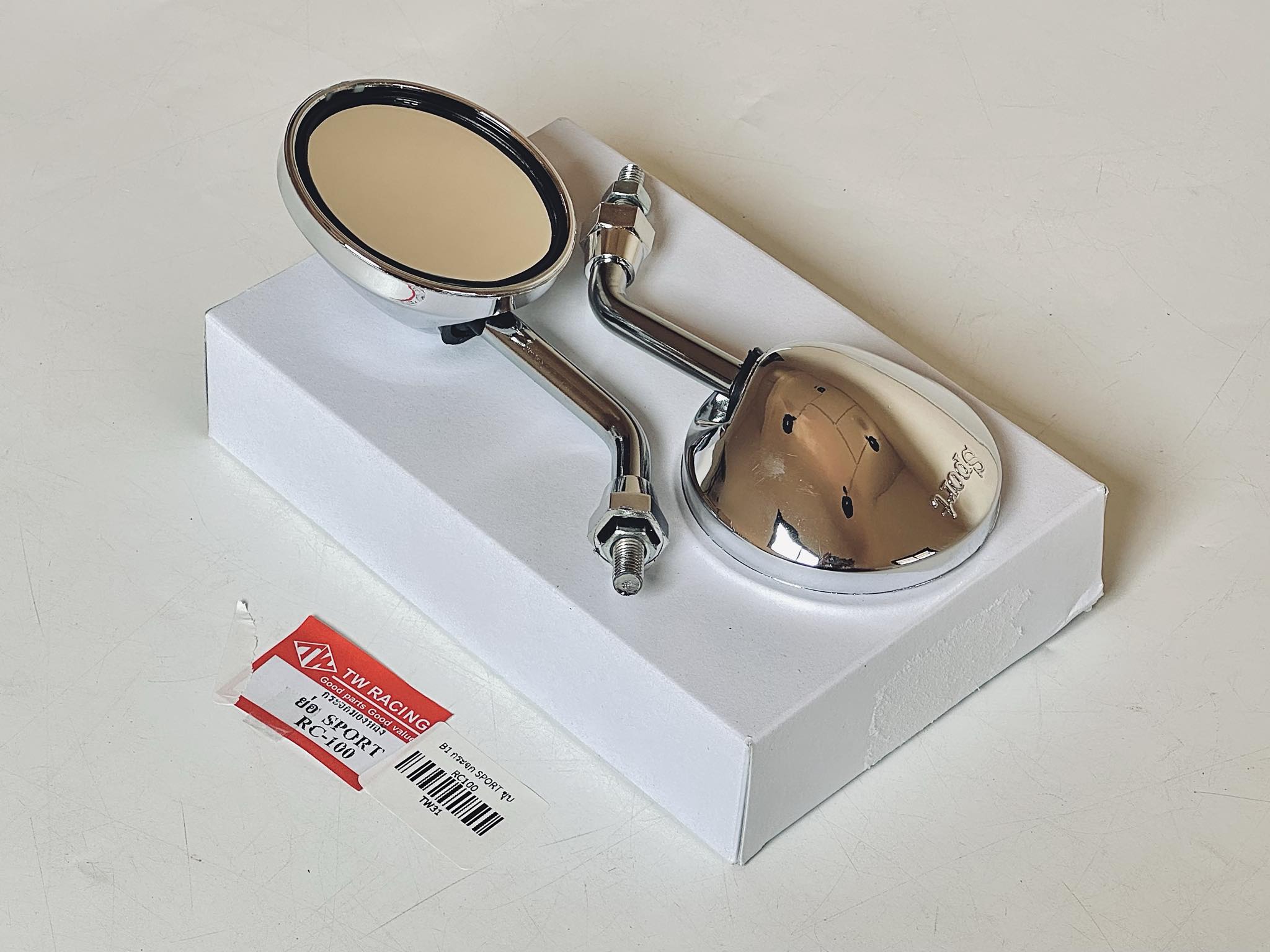 กระจก rc100 ทรง sport ชุบ TW B1