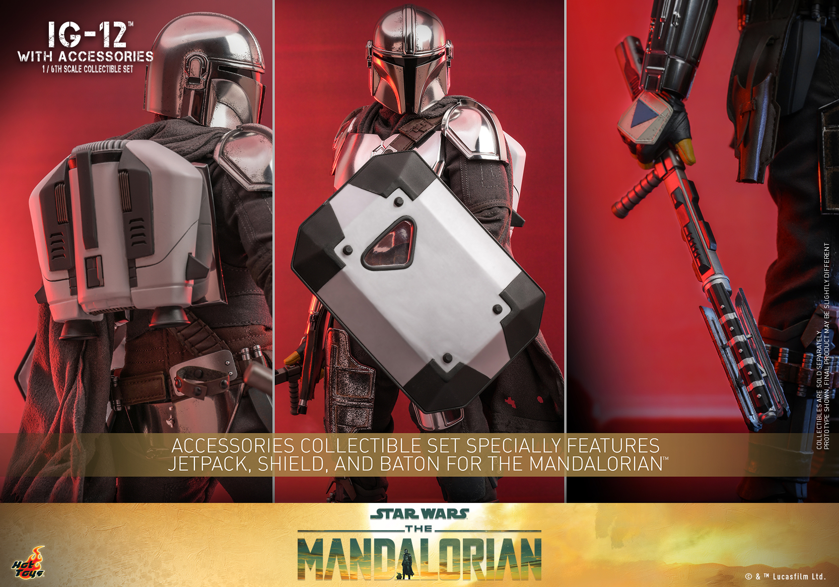 Hot Toys TMS105 1/6 Star Wars: The Mandalorian™ - IG-12™ With Accessories Set