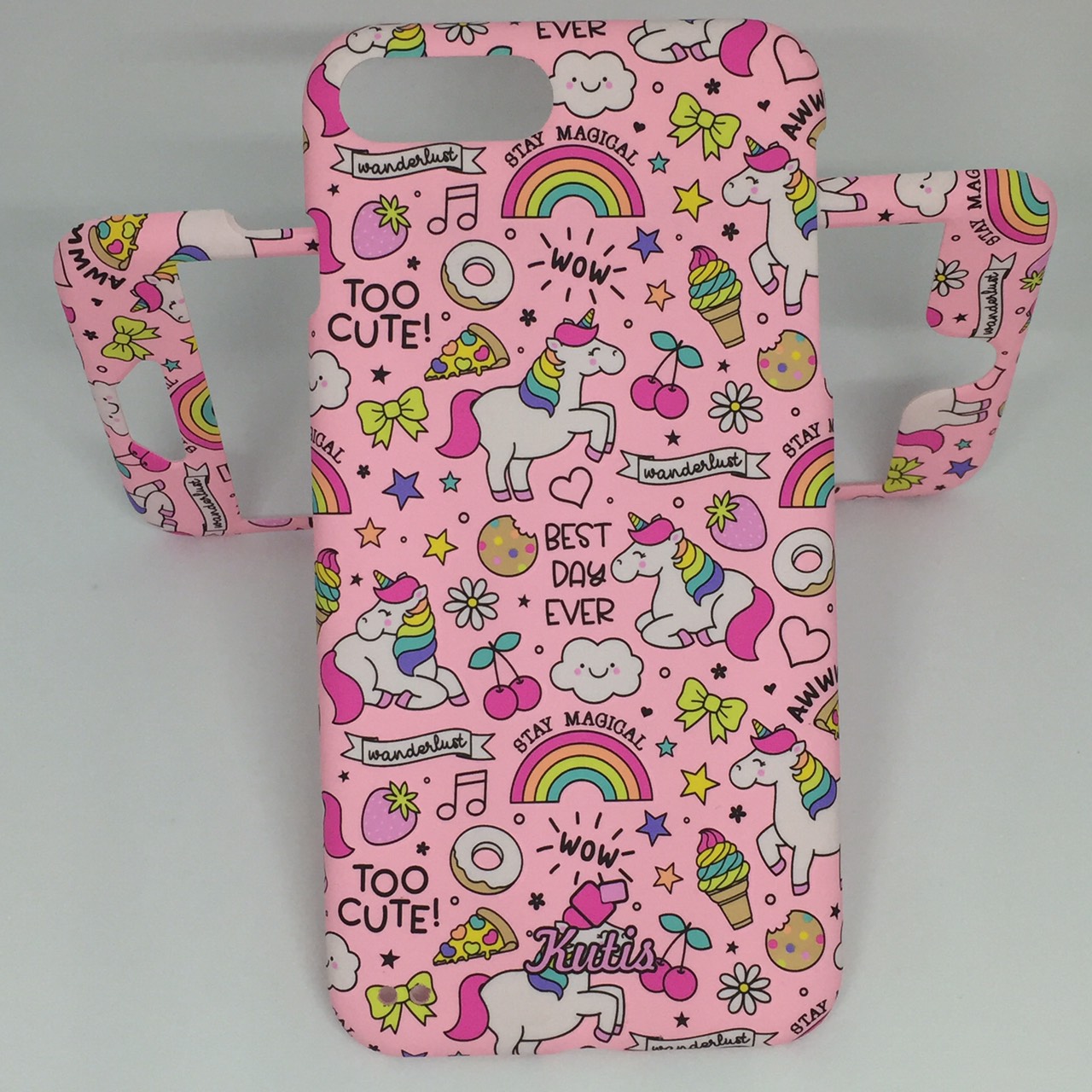 เคสคูทิส(Kutis)ไอโฟน7พลัส,8พลัส(ลายยูนิคอร์นอวบ)มาใหม่ เคสประกบหน้า-หลัง เคสเรืองแสง เคสลายวินเทจ ร้านSuperhero Klongthom