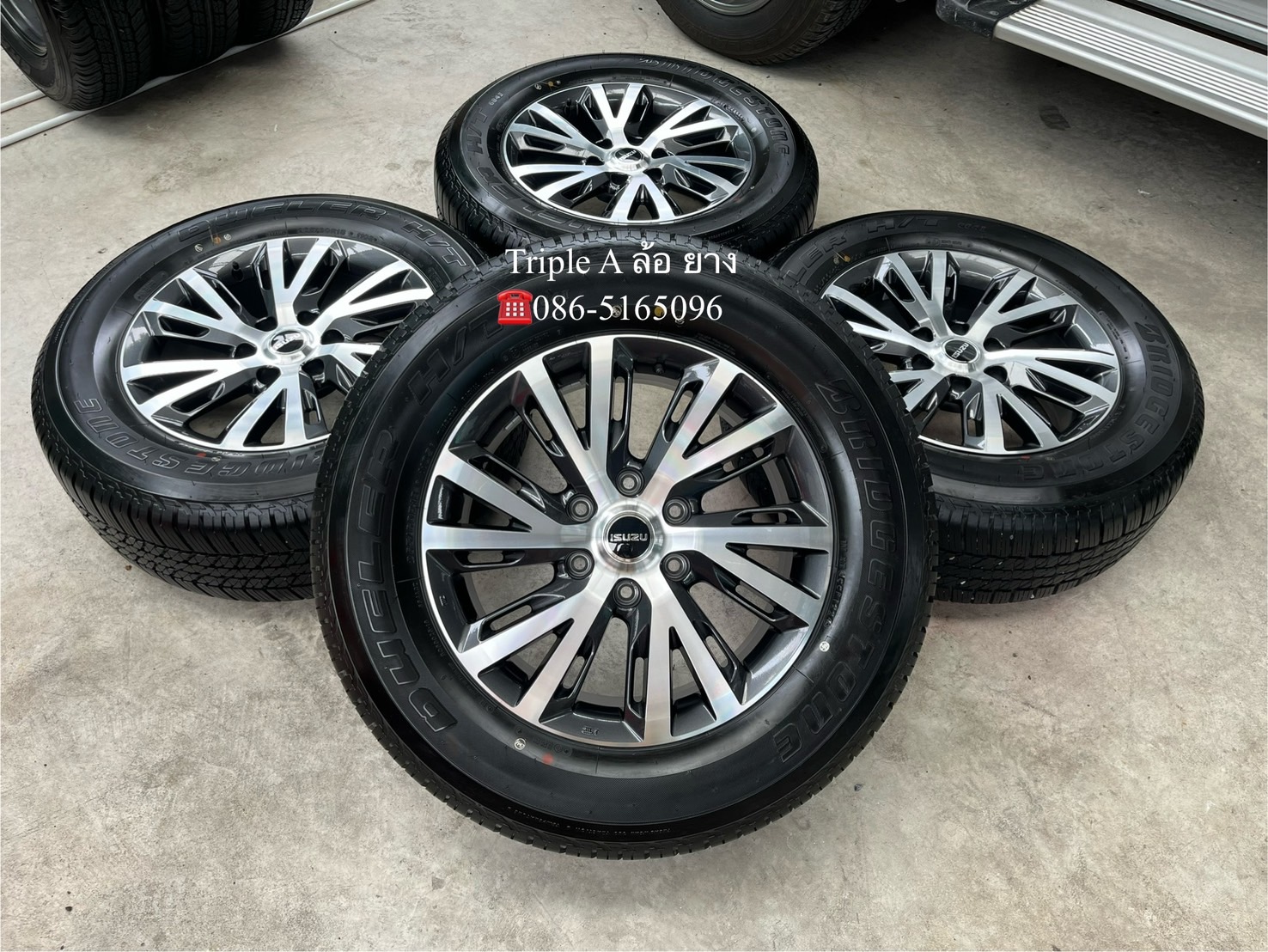 ♨ปี 24♨✨ล้อแม็กพร้อมยางน้องๆป้ายแดง✨ISUZU D-Max รุ่นใหม่ล่าสุด ขอบ 18 ดำหน้าเงา💖