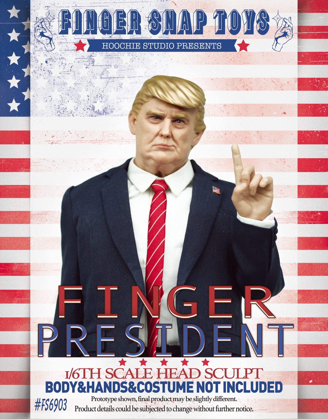 Finger Snap Toys FS6904 1/6 Finger President Set