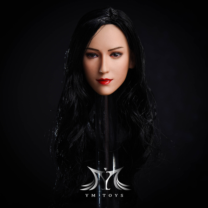 YMTOYS YM Ai Er D 1/6 Asian Beauty Headsculpt Long Black Hair
