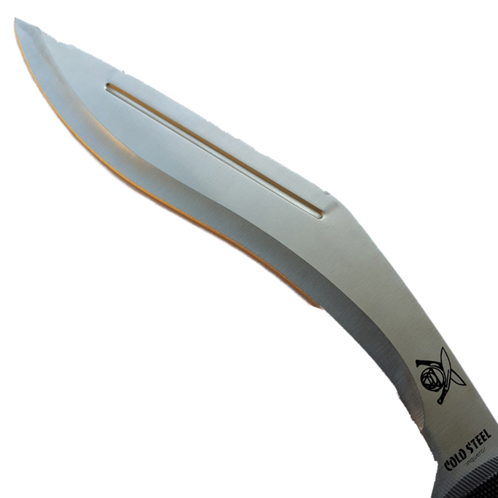 มีดพก มีดกุรข่า มีดเดินป่า มีดใบตาย Cold Steel Conqueror Kukri ขนาด 17.5 นิ้ว (44 ซม.) สีเงิน พร้อมซองผ้าไนล่อนใส่มีด