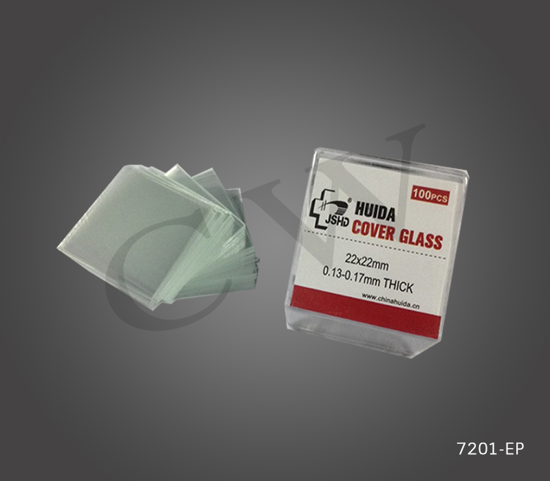 microscopic cover glass 22x22 (100ชิ้น/box)- 10 boxes/vacuum pack-กระจกปิดสไลด์