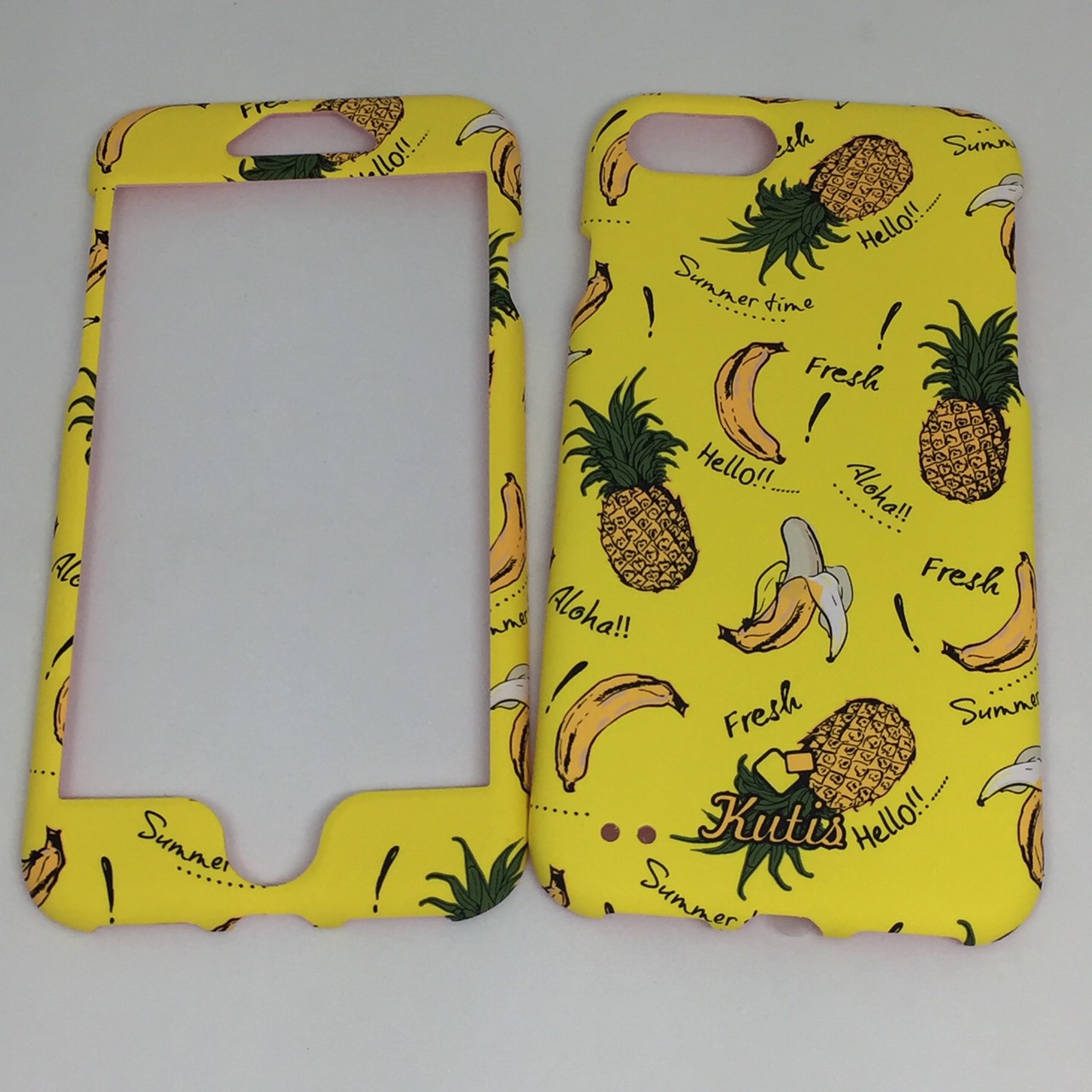 เคสคูทิส(Kutis)เคสไอโฟน7,8,SEปี2020(ลายกล้วยกับสัปปะรด)มาใหม่ เคสประกบหน้า-หลัง เคสเรืองแสง เคสลายวินเทจ ร้านSuperhero Klongthom